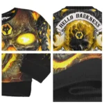 Wolverhampton Wanderers Skull Intensity Old Gold Black Sweater Best Selling