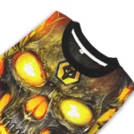 Wolverhampton Wanderers Skull Intensity Old Gold Black Sweater Best Selling