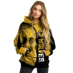 Wolverhampton Wanderers Skull Motif Old Gold Black Hoodie Best Selling
