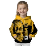 Wolverhampton Wanderers Skull Motif Old Gold Black Hoodie Best Selling