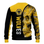 Wolverhampton Wanderers Skull Swirl Old Gold Black Sweater Best Selling