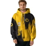 Wolverhampton Wanderers Splatter Effect Old Gold Hoodie Best Selling