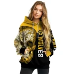 Wolverhampton Wanderers Sugar Skull Old Gold Black Hoodie Best Selling