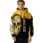 Wolverhampton Wanderers Sugar Skull Old Gold Black Hoodie Best Selling