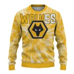 Wolverhampton Wanderers Tie Dye Designs Old Gold Sweater Best Selling