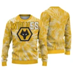 Wolverhampton Wanderers Tie Dye Designs Old Gold Sweater Best Selling