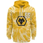 Wolverhampton Wanderers Tie Dye Pattern Old Gold Hoodie Best Selling