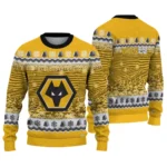Wolverhampton Wanderers Tree Pattern Old Gold Sweater Best Selling