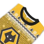 Wolverhampton Wanderers Tree Pattern Old Gold Sweater Best Selling
