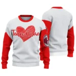 Ac Milan Sweater Personalized Heart Sketch Red White Best Selling