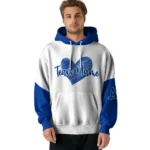 Air Force Falcons Hoodie Custom Scribble Heart Blue White Best Selling