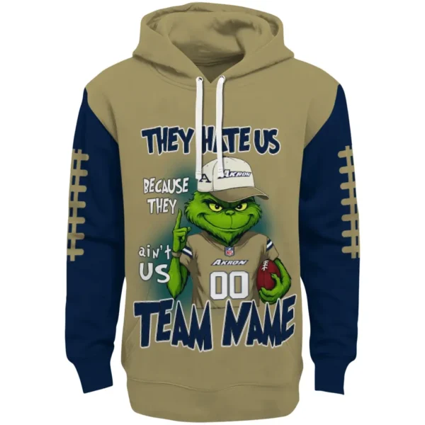 Akron Zips Hoodie Custom Grinch Fierce Blue Best Selling