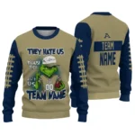 Akron Zips Sweater Personalized Grinch Fierce Blue Best Selling