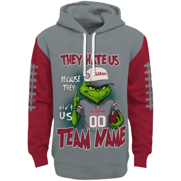 Alabama Crimson Tide Hoodie Custom Grinch Fierce Crimson Best Selling