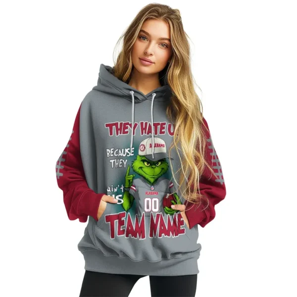 Alabama Crimson Tide Hoodie Custom Grinch Fierce Crimson High Quality