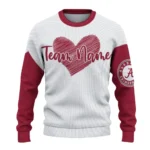 Alabama Crimson Tide Sweater Custom Heart Sketch Crimson White Best Selling