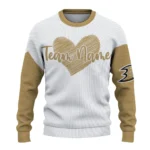 Anaheim Ducks Sweater Custom Heart Sketch Gold White Best Selling