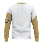 Anaheim Ducks Sweater Custom Heart Sketch Gold White Best Selling