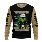 Anaheim Ducks Sweater Personalized Grinch Fierce Gold Best Selling