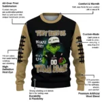 Anaheim Ducks Sweater Personalized Grinch Fierce Gold Best Selling