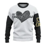 Appalachian State Mountaineers Sweater Custom Heart Sketch Black White Best Selling