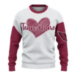 Arizona Cardinals Sweater Customized Heart Sketch Red White Best Selling