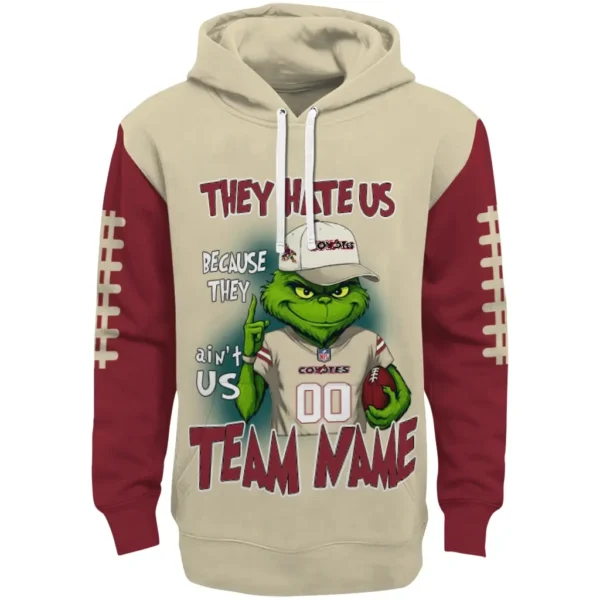 Arizona Coyotes Hoodie Customized Grinch Fierce Red Best Selling