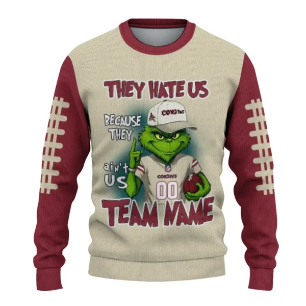 Arizona Coyotes Sweater Custom Grinch Fierce Red Best Selling