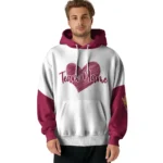 Arizona State Sun Devils Hoodie Custom Scribble Heart Maroon White Best Selling