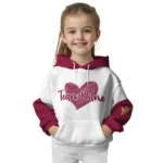 Arizona State Sun Devils Hoodie Custom Scribble Heart Maroon White Best Selling