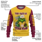 Arizona State Sun Devils Sweater Custom Grinch Fierce Maroon Best Selling