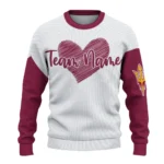 Arizona State Sun Devils Sweater Customized Heart Sketch Maroon White Best Selling
