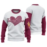 Arizona State Sun Devils Sweater Customized Heart Sketch Maroon White Best Selling