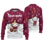 Arizona State Sun Devils Sweater Customized Hello Kitty Maroon Best Selling