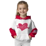 Arizona Wildcats Hoodie Customized Scribble Heart Red White Best Selling