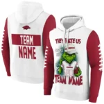 Arkansas Razorbacks Hoodie Custom Grinch Fierce Red Best Selling