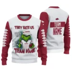 Arkansas Razorbacks Sweater Personalized Grinch Fierce Red Best Selling