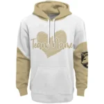 Army Black Knights Hoodie Customized Scribble Heart Gold White Best Selling
