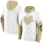 Army Black Knights Hoodie Customized Scribble Heart Gold White Best Selling