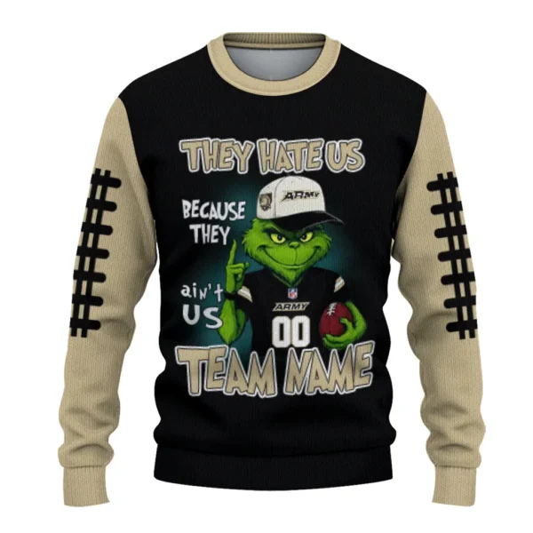 Army Black Knights Sweater Customized Grinch Fierce Gold Best Selling