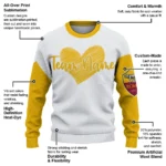 As Roma Sweater Custom Heart Sketch Red White Best Selling