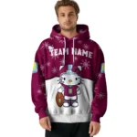 Aston Villa Hoodie Custom Hello Kitty Claret Best Selling