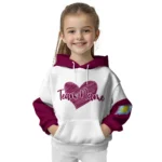 Aston Villa Hoodie Customized Scribble Heart Claret White Best Selling