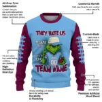 Aston Villa Sweater Customized Grinch Fierce Claret Best Selling