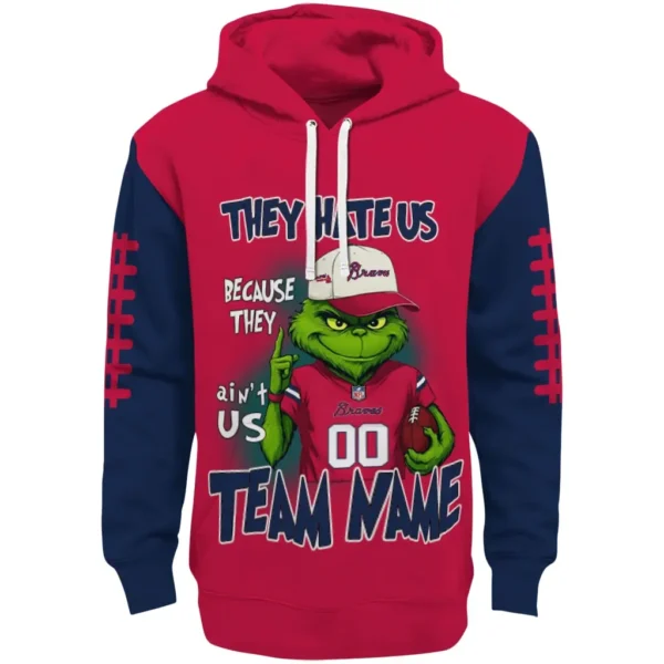 Atlanta Braves Hoodie Customized Grinch Fierce Navy Best Selling