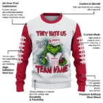 Atlanta Hawks Sweater Customized Grinch Fierce Red Best Selling