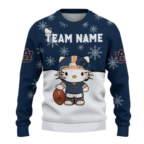 Auburn Tigers Sweater Customized Hello Kitty Navy Blue Best Selling