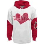 Ball State Cardinals Hoodie Customized Scribble Heart Red White Best Selling