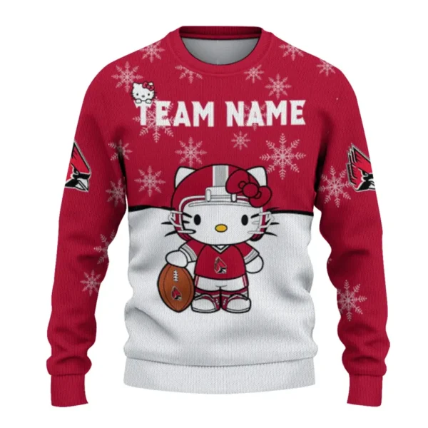 Ball State Cardinals Sweater Personalized Hello Kitty Red Best Selling