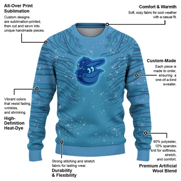 Baltimore Orioles Sweater Custom Tiger Pattern New Arrival